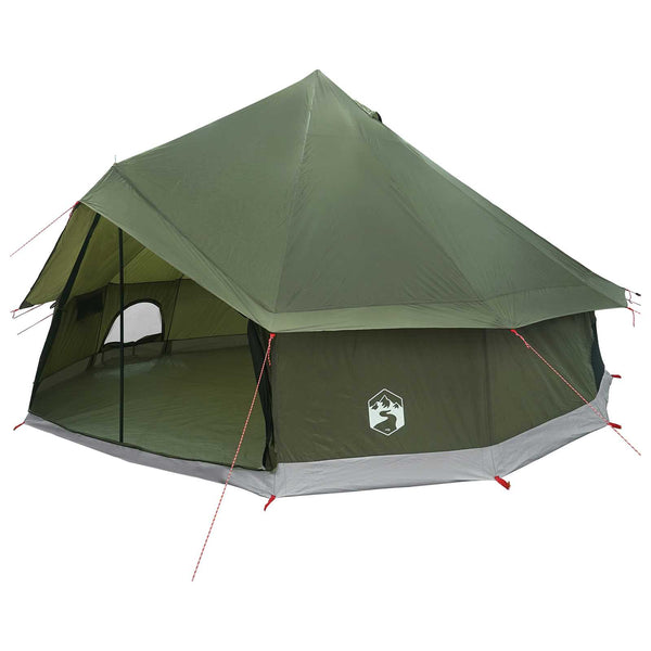 Tipi-teltta 8 hengelle Armivihreä Polyesteri ja teräs