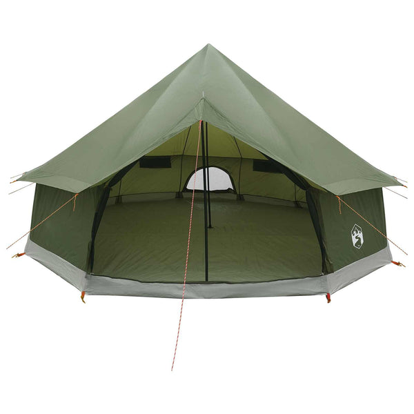 Tipi-teltta 8 hengelle Armivihreä Polyesteri ja teräs