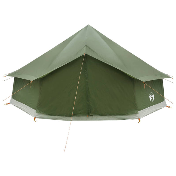 Tipi-teltta 12 hengelle Armivihreä Polyesteri ja teräs