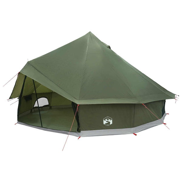Tipi-teltta 10 hengelle Armivihreä Polyesteri ja teräs