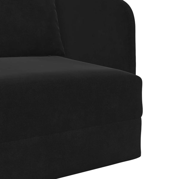 Käännettävä Sohva Vuode Musta 65 x 80 x 83 cm Sametti