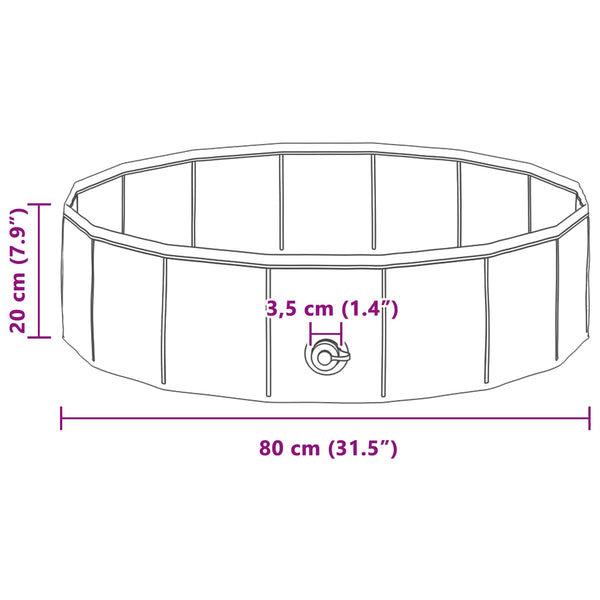 Lasten uima-allas Ø 80 x 20 cm Pyöreä Lapsi:lle Sininen:lle