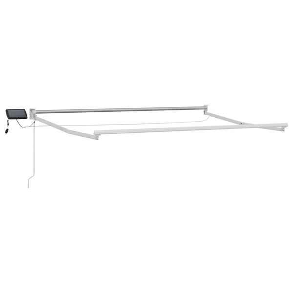 Käsikäyttöinen vetäytyvä markiisi LED-valoilla 3,5 x 2,5 m