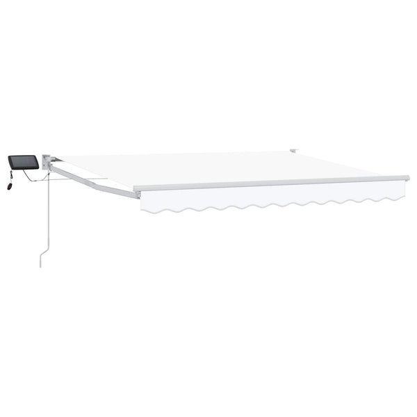 Käsikäyttöinen vetäytyvä markiisi LED-valoilla 3,5 x 2,5 m