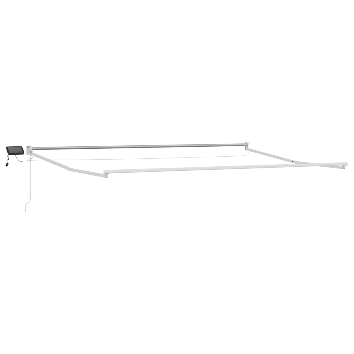 Käsikäyttöinen markiisi aurinkokenno-LED-valolla 4 x 3 m