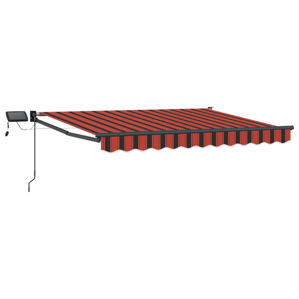 Käsikäyttöinen vetäytyvä markiisi LED-valoilla 2,5 x 2 m