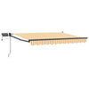 Käsikäyttöinen vetäytyvä markiisi LED-valoilla 3,5 x 2 m