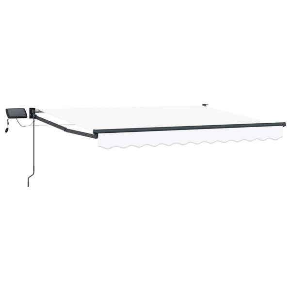 Käsikäyttöinen vetäytyvä markiisi LED-valoilla 3 x 2,5 m