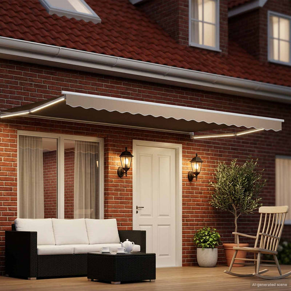 Sähkökäyttöinen Vedettävä Varjo Beige 4,5 × 3 m