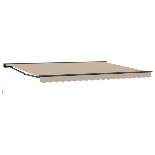 Manuaalinen vedettävä varjo Beige 4,5 × 3,5 m
