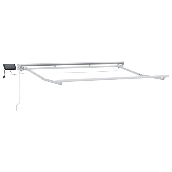 Manuaalinen markiisin runko LED-valoilla 2,5 x 2 m