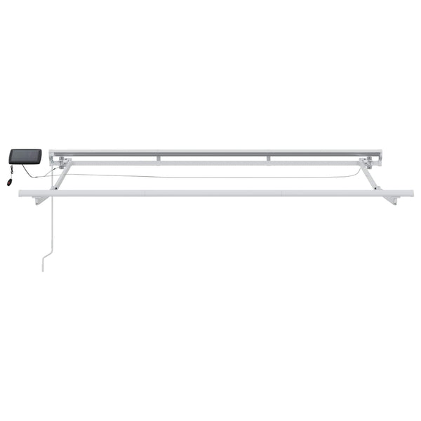Manuaalinen markiisin runko LED-valoilla 2,5 x 2 m
