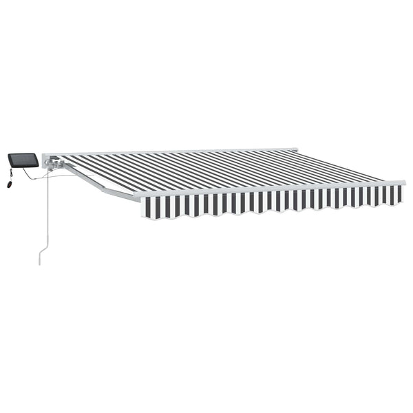Manuaalinen markiisin runko LED-valoilla 2,5 x 2 m