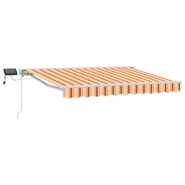 Manuaalinen markiisin runko LED-valoilla 2,5 x 2 m