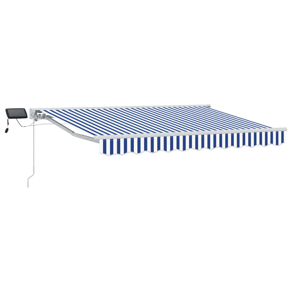 Manuaalinen markiisin runko LED-valoilla 3,5 x 2 m