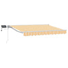 Manuaalinen markiisin runko LED-valoilla 3,5 x 2 m