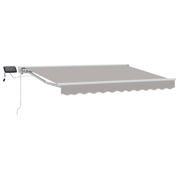 Manuaalinen markiisin runko LED-valoilla 3,5 x 2 m
