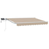 Manuaalinen markiisin runko LED-valoilla 3 x 2,5 m