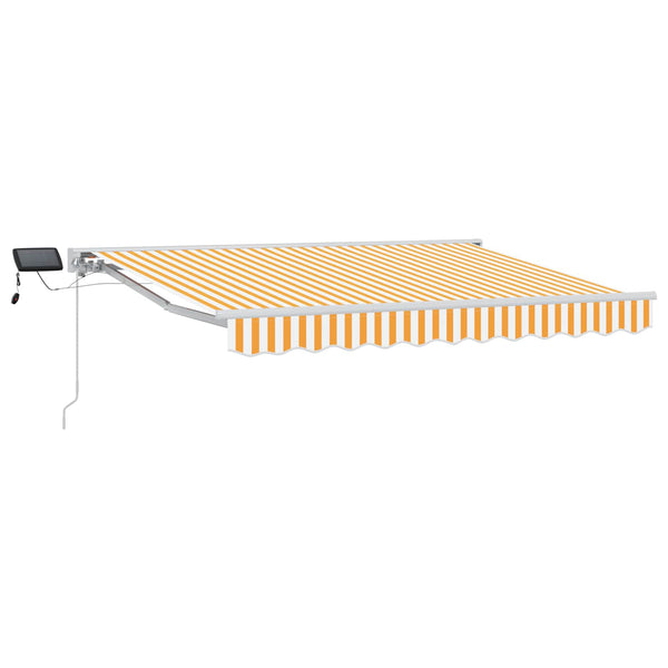 Manuaalinen markiisin runko LED-valoilla 3,5 x 2,5 m