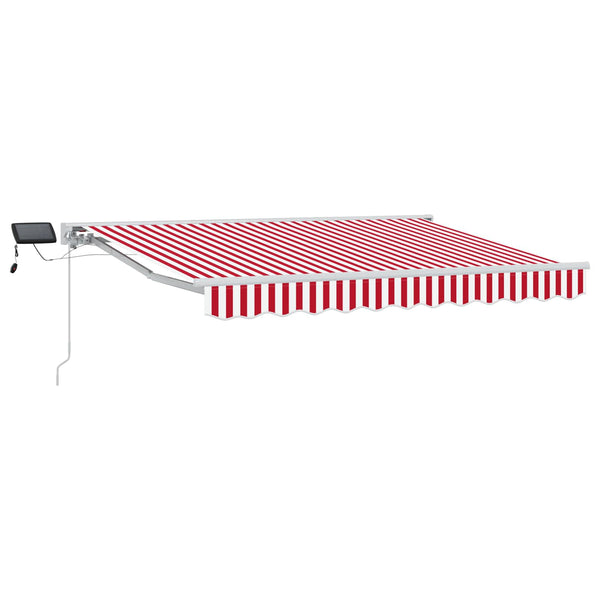 Manuaalinen markiisin runko LED-valoilla 3,5 x 2,5 m