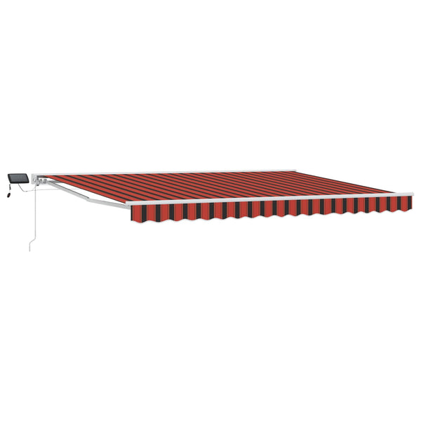 Manuaalinen markiisin runko LED-valoilla 4 × 3 m