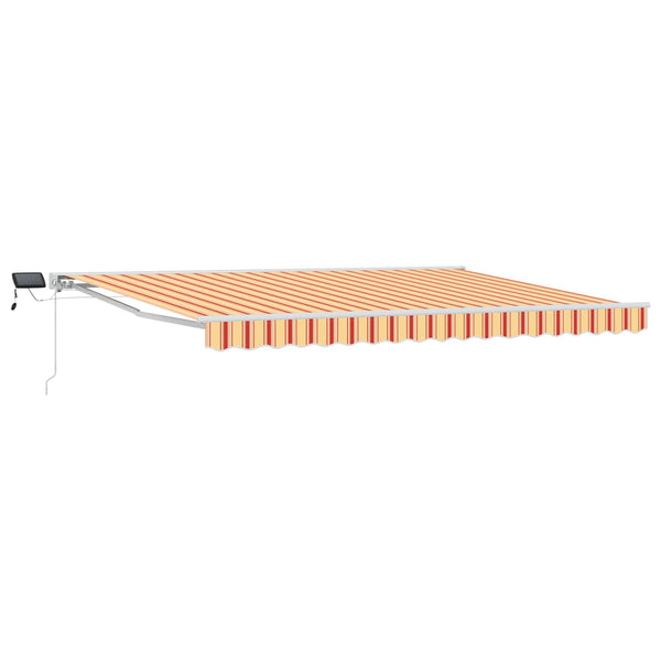 Manuaalinen markiisin runko LED-valoilla 4 × 3 m