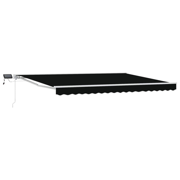 Manuaalinen markiisin runko LED-valoilla 4 × 3 m