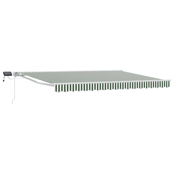 Manuaalinen markiisin runko LED-valoilla 4 × 3 m