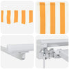 Manuaalinen markiisin runko LED-valoilla 4,5 × 3 m