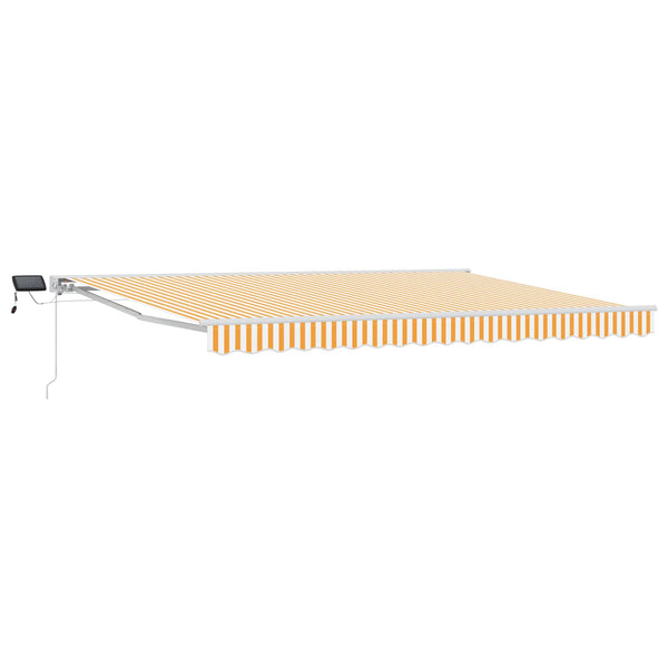 Manuaalinen markiisin runko LED-valoilla 4,5 × 3 m