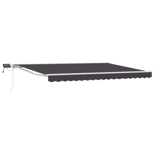 Manuaalinen markiisin runko LED-valoilla 4,5 × 3,5 m