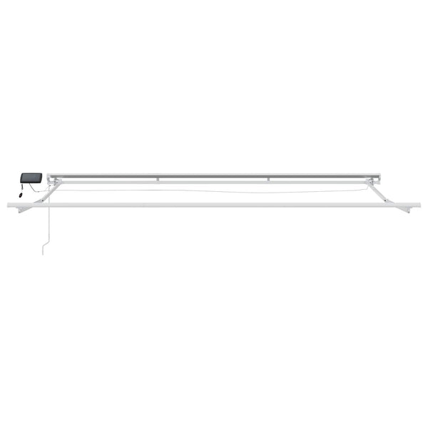 Manuaalinen markiisin runko LED-valoilla 5 x 3 m