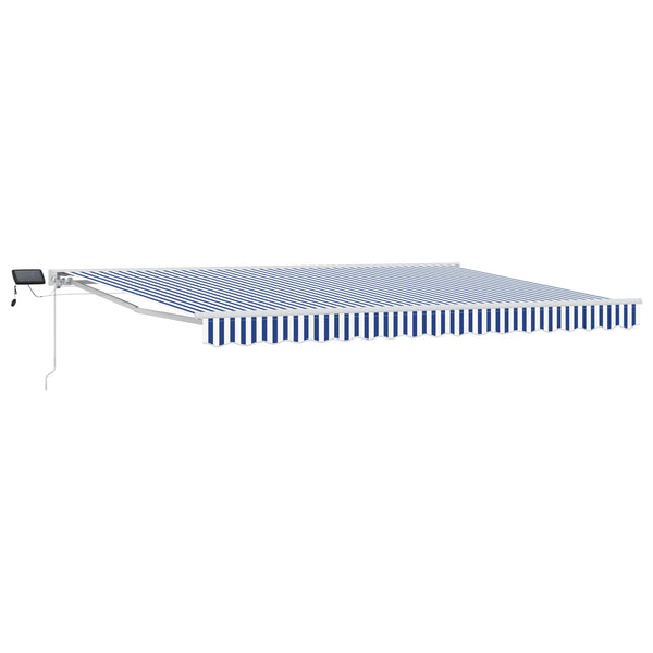 Manuaalinen markiisin runko LED-valoilla 5 × 3,5 m