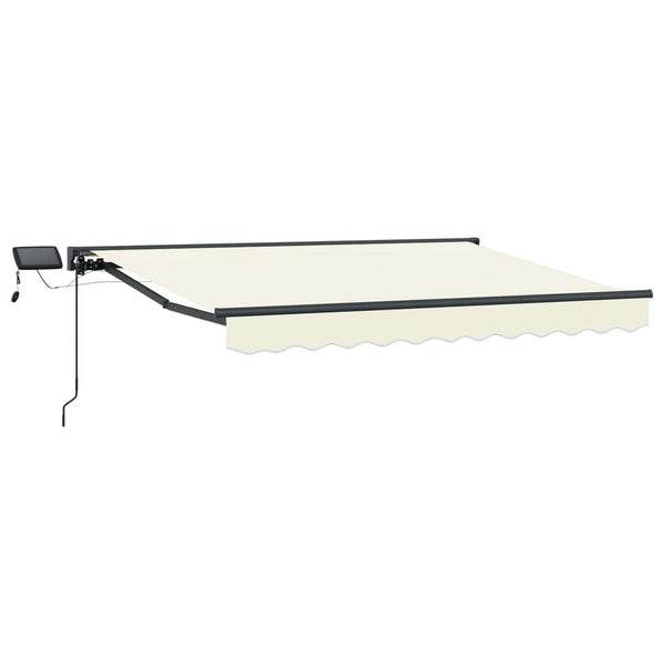 Manuaalinen markiisin runko LED-valoilla 2,5 x 2 m