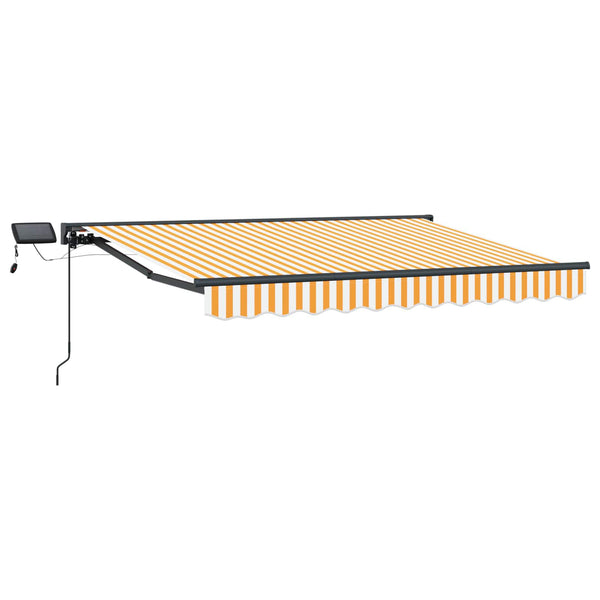 Manuaalinen markiisin runko LED-valoilla 3,5 x 2 m
