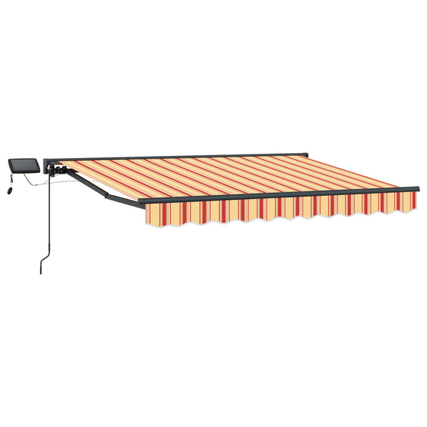 Manuaalinen markiisin runko LED-valoilla 3,5 x 2 m