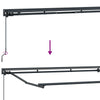 Manuaalinen markiisin runko LED-valoilla Antrasiitti 4 x 2 m