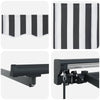 Manuaalinen markiisin runko LED-valoilla 3 x 2,5 m