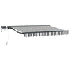 Manuaalinen markiisin runko LED-valoilla 3 x 2,5 m
