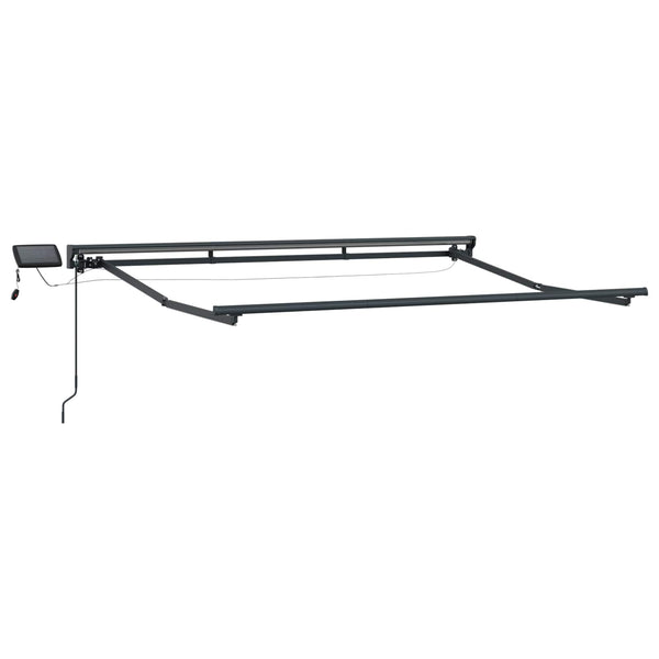 Manuaalinen markiisin runko LED-valoilla 3 x 2,5 m