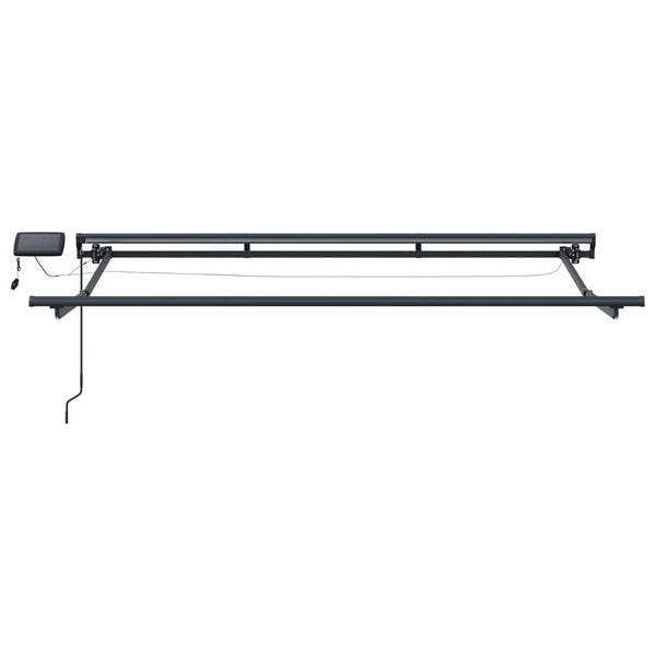 Manuaalinen markiisin runko LED-valoilla 3 x 2,5 m