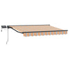 Manuaalinen markiisin runko LED-valoilla 3 x 2,5 m