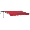 Manuaalinen markiisin runko LED-valoilla 3 x 2,5 m