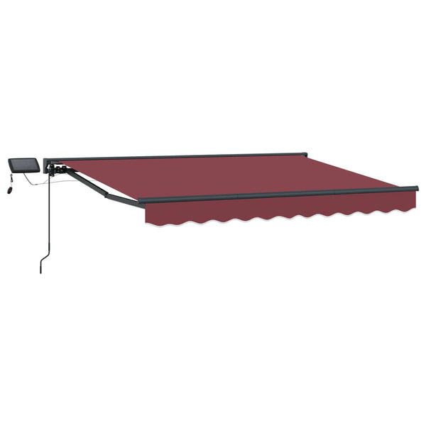 Manuaalinen markiisin runko LED-valoilla 3,5 x 2,5 m