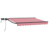 Manuaalinen markiisin runko LED-valoilla 3,5 x 2,5 m