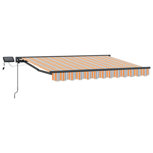 Manuaalinen markiisin runko LED-valoilla 3,5 x 2,5 m
