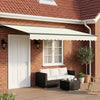 Manuaalinen markiisin runko LED-valoilla 5 × 3,5 m