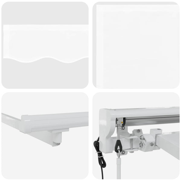 Sähkökäyttöinen Vedettävä Varjo valkoinen 3 x 2,5 m