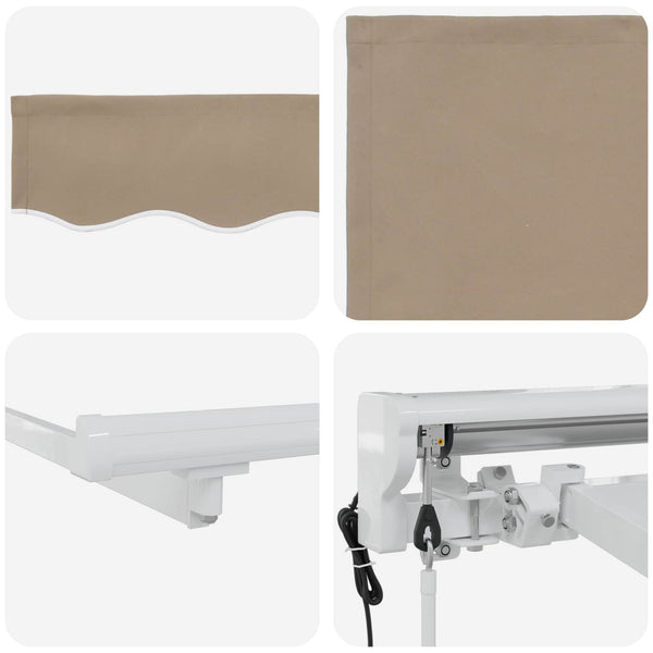 Sähkökäyttöinen Vedettävä Varjo Beige 4 × 3 m