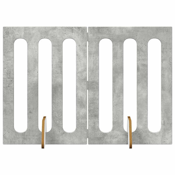 Taitettava lemmikkitarha 2 kpl Betoninharmaa 100,5 x 38 x 70 cm